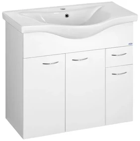 Aqualine Aqualine, KERAMIA FRESH umývadlová skrinka 74,5x74x34,7cm, biela, 50082A