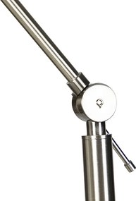 Stojacia lampa oceľová nastaviteľná s čiernym tienidlom 50cm - Editor