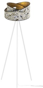 Podlahová lampa WERONA, 1x textilné tienidlo so vzorom (výber zo 7 farieb), (výber z 2 farieb konštrukcie), M