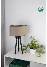 Duolla - Stolná lampa OVAL VEGAN 1xE27/15W/230V pr. 30 cm béžová