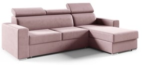 Rohová rozkladacia sedacia súprava ADELA Tmavo sivá I Pravá