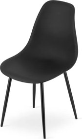 Jedálenská stolička WAT čierna - čierne nohy (1 ks)