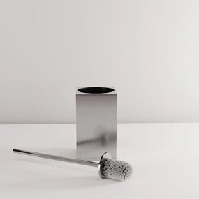 Rea Til, kovový stojan na WC s kefou, brúsená oceľ, REA-88096