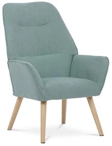 Kreslo "ušiak" AK-312 BLUE2 modrá látka, nohy masív kaučukovník