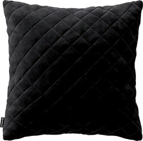 Obliečka Kinga pikovaná 43 x 43 cm farba produktu čierna látka lesklá, zamatová