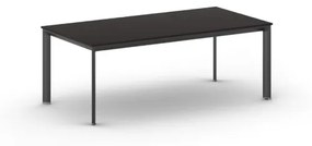 Kancelársky stôl PRIMO INVITATION, čierna podnož, 2000 x 1000 mm, wenge