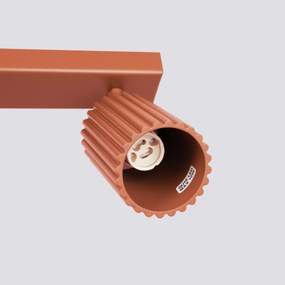 Bodové svietidlo Karbon, 2x okrovo červené kovové tienidlo, (možnosť polohovania)