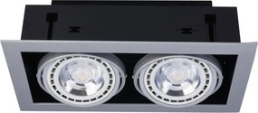 NOWODVORSKI Stropné bodové podhľadové osvetlenie DOWNLIGHT, GU10, 2x75W, šedé