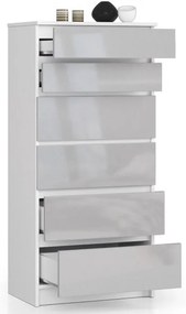 Komoda K60 6SZ CLP metalická lesk