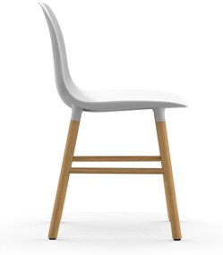 Stolička Form Chair – biela/dub