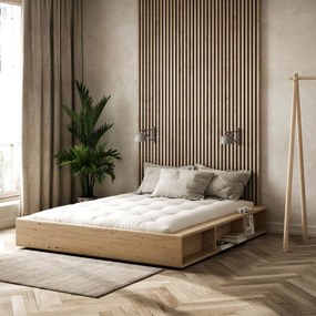 Posteľ z borovicového dreva Ziggy 140 Clear lacquered celkový rozmer postele 168/188/208 × 205 × 29 cm KARUP DESIGN