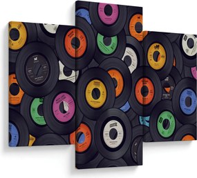 Obraz - Hudobné gramofónové platne (90x60 cm)
