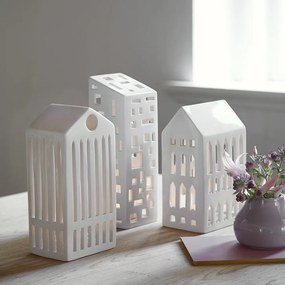 Biely keramický svietnik Kähler Design Urbania Lighthouse Pantheon