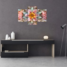 Obraz - Kaleidoskopický kvet (90x60 cm)