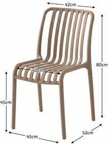 Plastová stolička TREGO, béžová