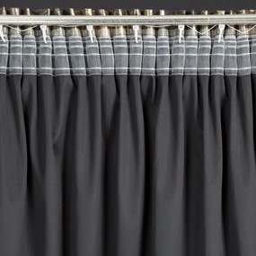 Dekorstudio Zamatový záves na riasiacej páske EMILA s lesklou potlačou - čierny