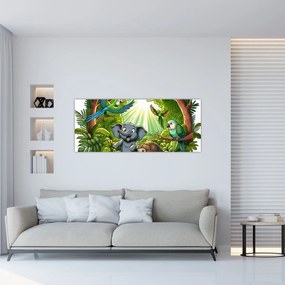 Obraz - Veselé zvieratká (120x50 cm)