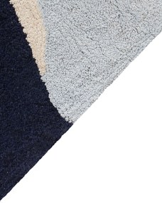 Bavlnený koberec 140 x 200 cm viacfarebná a modrá XINALI Beliani