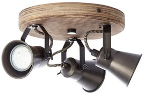 Brilliant - Bodové svietidlo SEED 3xGU10/5W/230V čierna/hnedá