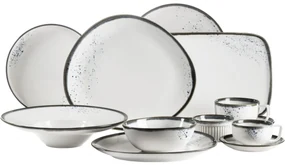 Mäser Miska Pintar White modré bodky 22 cm, 22 cm