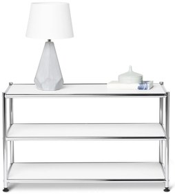 Kovový konferenčný stolík »CN3«, otvorený, biely