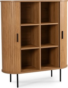 Komoda Trish 100 cm dub prírodný/čierna