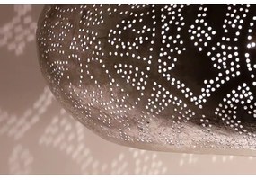 Filigree závesná lampa Silver METAL & MASSIVE WOOD Ø53*120