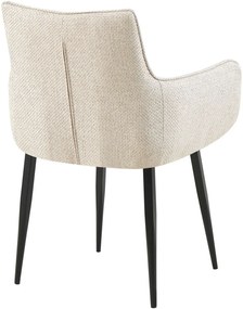 Stolička Tirana látka čierna - ivory