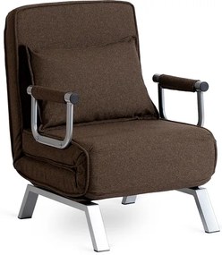 Kreslo pohovka rozkladacia PRATO hnedá - vintino.sk