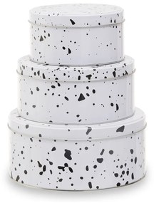 Kovové dózy v súprave 3 ks na cukrovinky Speckled – Premier Housewares