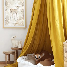 Baldachýn bavlnený horčicový maxi