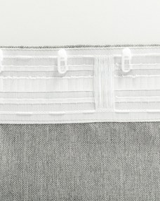 Záves BASIC s navliekacou riasiacou páskou 140x300 cm sivý melanžový 1 ks.