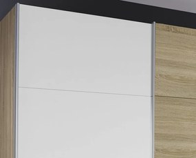 Šatníková skriňa Kulmbach, dub sonoma / biela