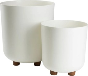 PLASTOVÝ KVETINÁČ TERRA 19,5X21 CM KRÉMOVÁ