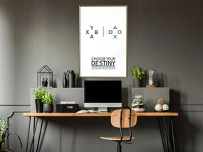 Artgeist Plagát - Choose Your Destiny [Poster] Veľkosť: 20x30, Verzia: Zlatý rám s passe-partout