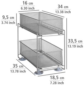WENKO 53140800 - Polica GIOMA 35x33,5 cm, strieborná