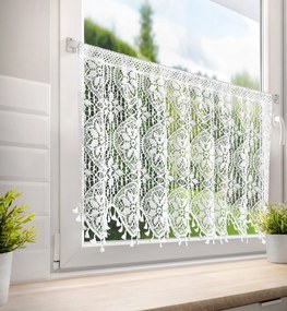 KRÁTKA ZÁCLONA NA PÁSKE MOLY 150X60 CM BIELA
