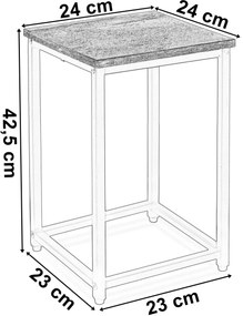 Květinový stojan Loft Arben 40 cm bílý/dub Craft