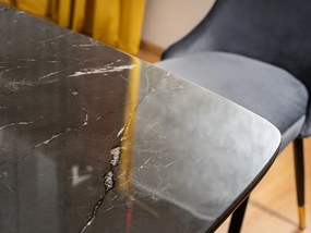 Jedálenský stôl Celestina (čierna + čierna) (pre 4 až 6 osôb). Vlastná spoľahlivá doprava až k Vám domov. 1050076