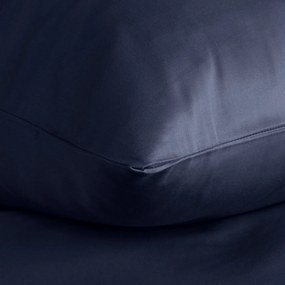 SATÉNOVÉ OBLIEČKY DINA 200X220 CM 2 KS 70X80 CM TMAVOMODRÉ