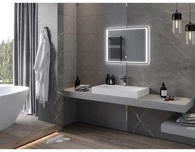 Mexen Zusa, LED kúpeľňové zrkadlo s podsvietením 80x60 cm, 6000K, ochrana proti zahmlievaniu, 9808-080-060-611-00