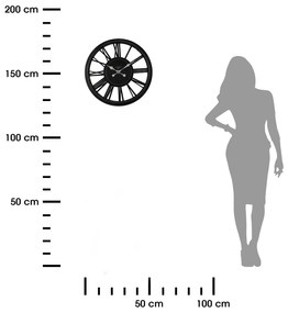 Nástenné hodiny Ria, čierna