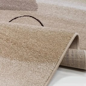 Spoltex, Kusový koberec Achat 550 Dark beige, 120x170, hnedá, obývacia izba