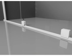Mexen Velar, posuvné dvere do otvoru typ Walk-In 160 cm, 8mm číre sklo, biela, 871-160-000-03-20