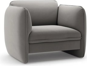 Tmavosivé zamatové kreslo Georgia – Micadoni