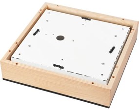 Stropné svietidlo NATURAL SQUARE 4xE27/15W/230V 39x39 cm borovica/čierna