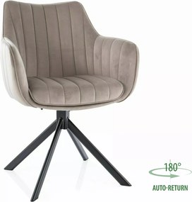 SI Azalia Velvet stolička tmavá béžová