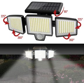 Bluegarden Bluegarden, LED solárna lampa so senzorom pohybu 7W 6500K P60262, OGR-08398