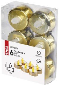 LED sviečky (6 ks) zlaté