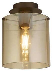 Searchlight 88911-1MO - Stropné svietidlo SWEDEN 1xE27/60W/230V pr.22 cm hnedé/dymové